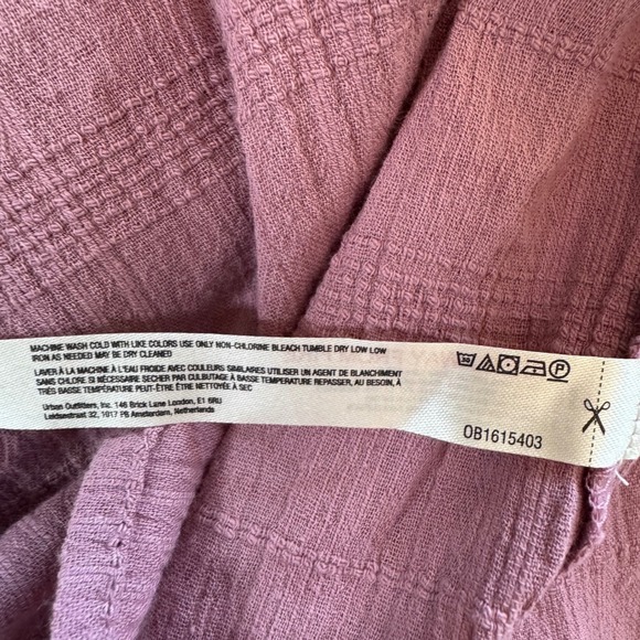 Free People Kaylyn M Maxi‎ Dress Mauve Ruffle Neck Lace up Tie Back Tiered Boho - Picture 10 of 13